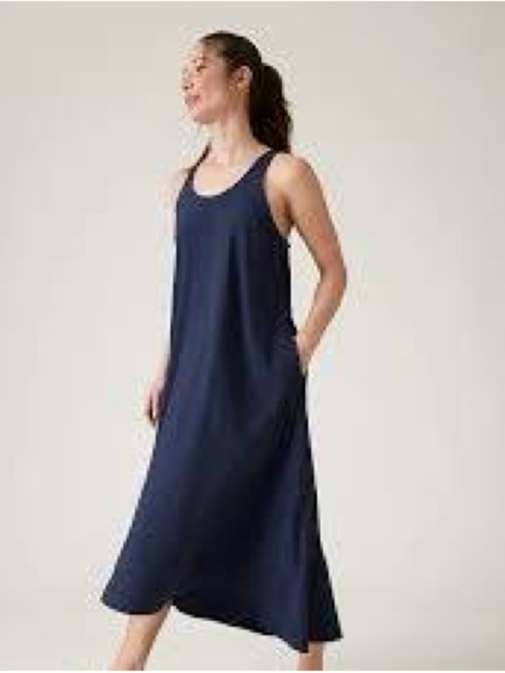 Athleta Presidio Traveler Maxi Dress XS in navy